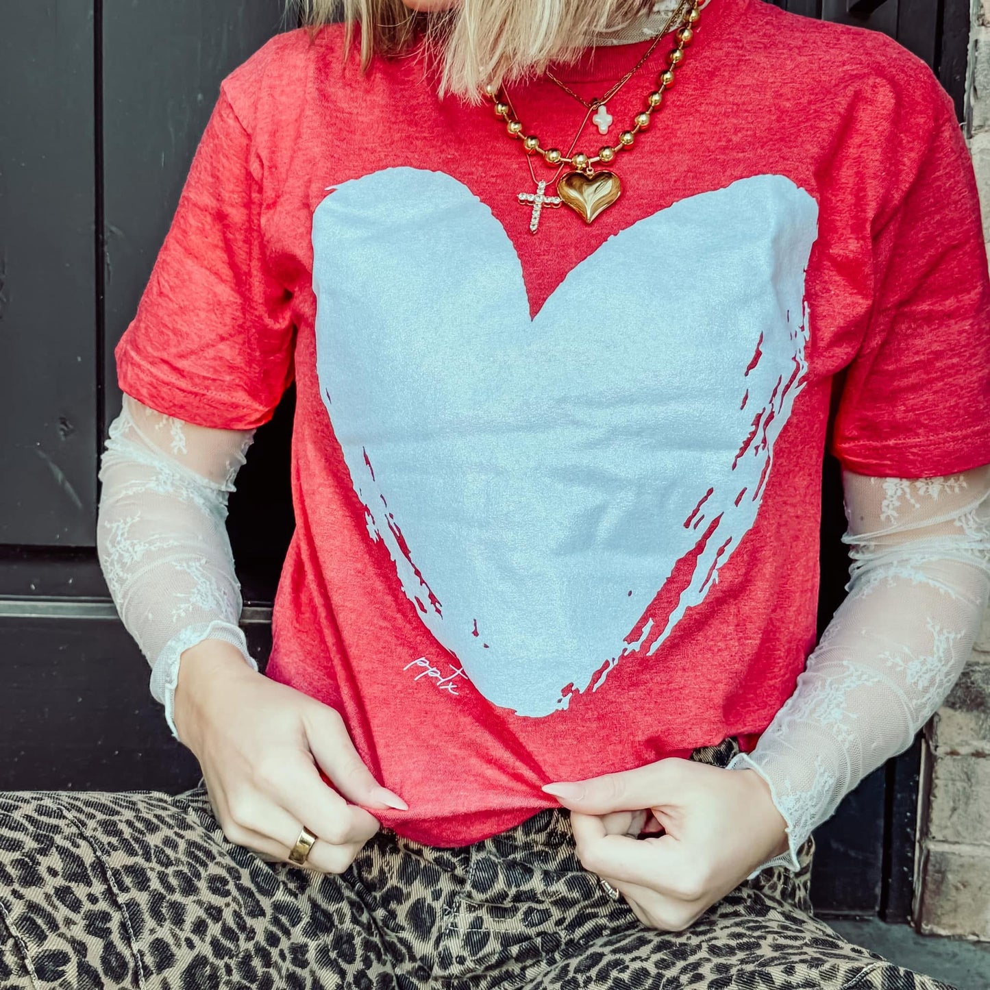 Glitter Heart Tee