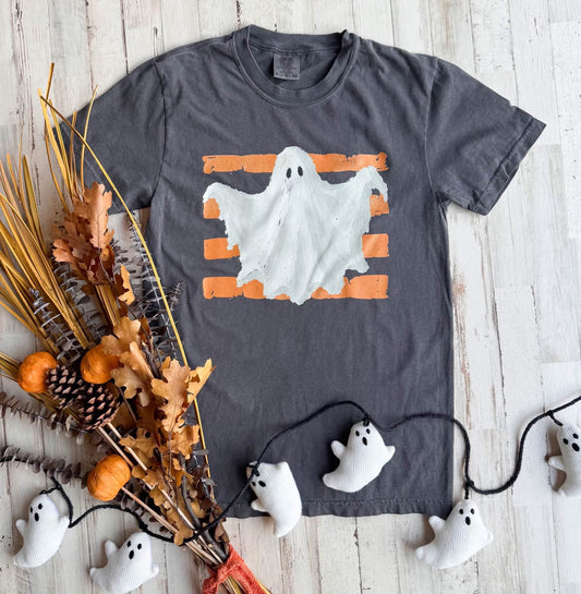 Stripey Ghost Tee Preorder