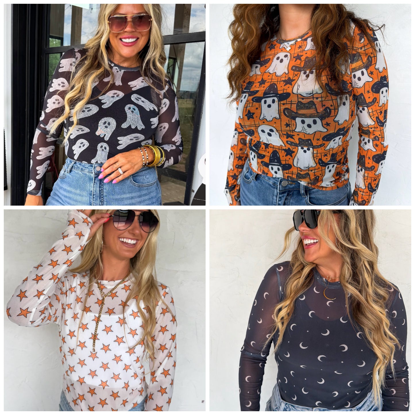 Halloween Mesh Tops