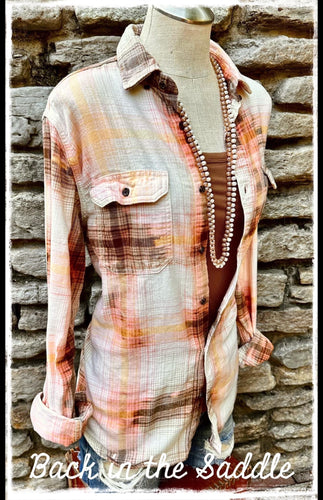 Back in the Saddle Distressed Flannel *PREORDER*