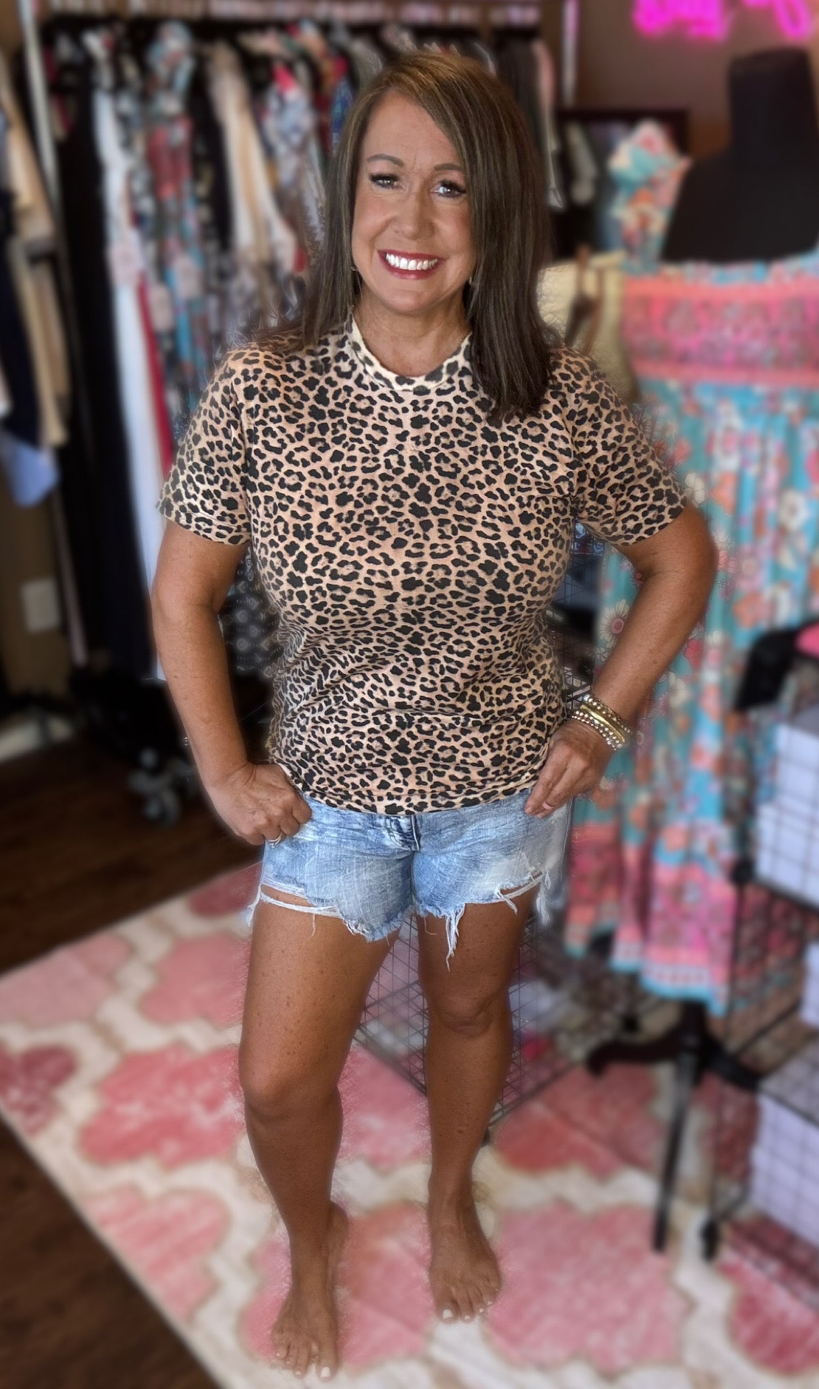 Bleached Leopard Tee