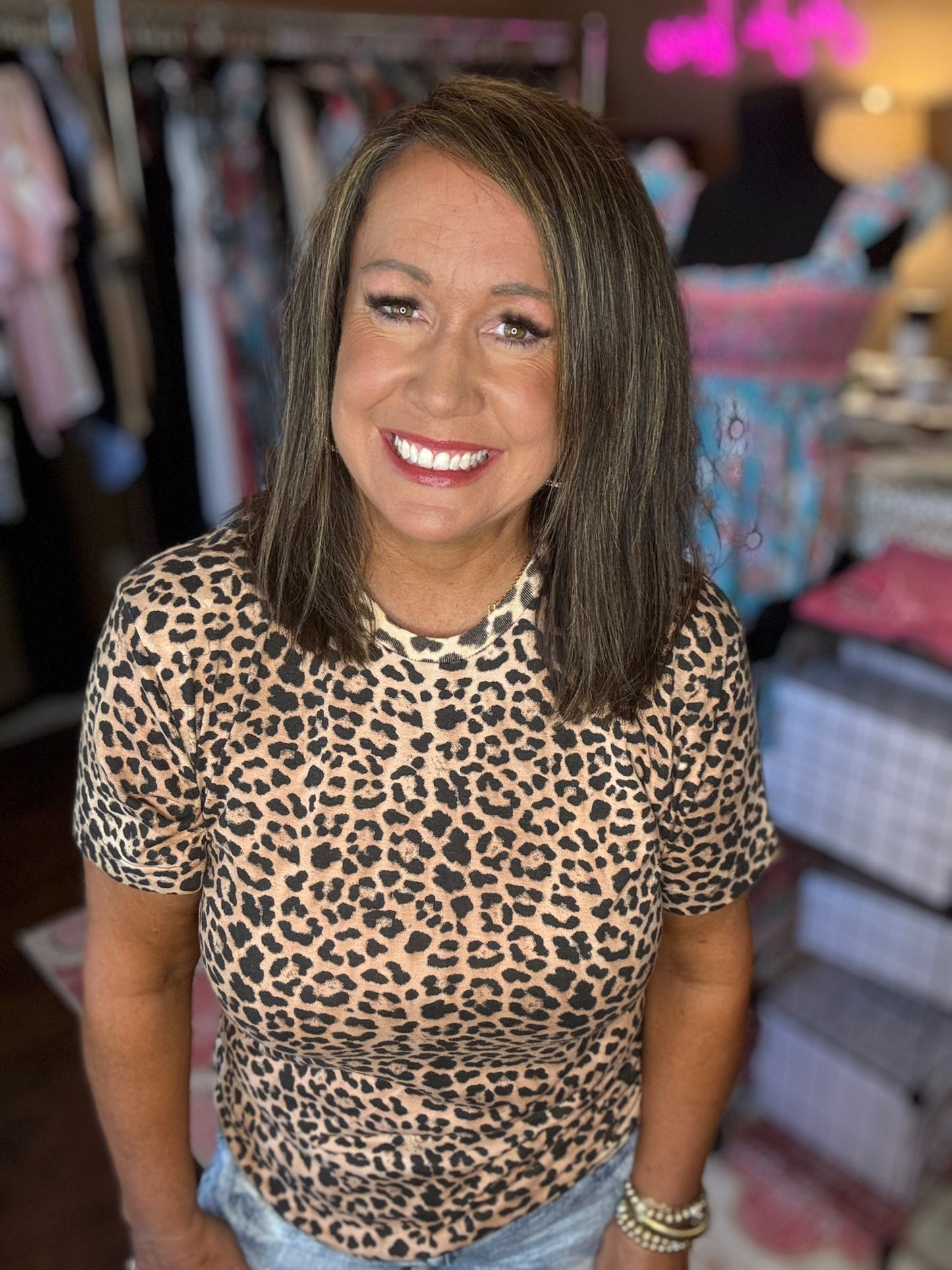 Bleached Leopard Tee