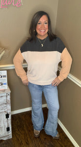 Ribbed Colorblock Top