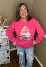 Load image into Gallery viewer, Pink Glitter Tree Sweatshirt