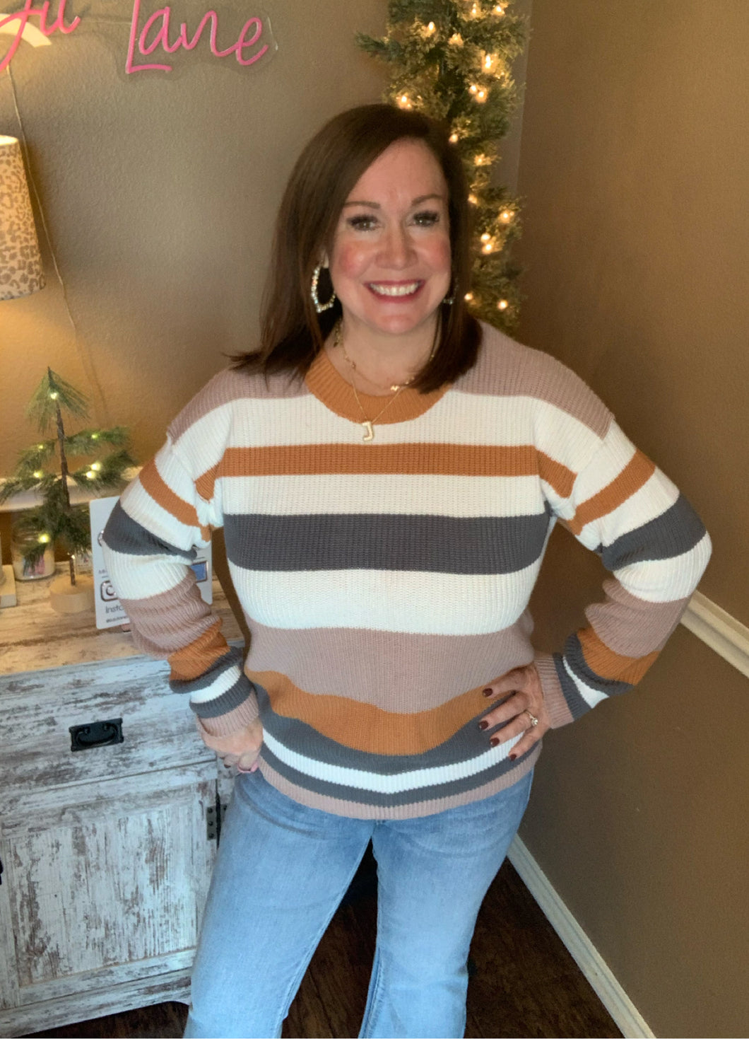 Striped Color Block Sweater