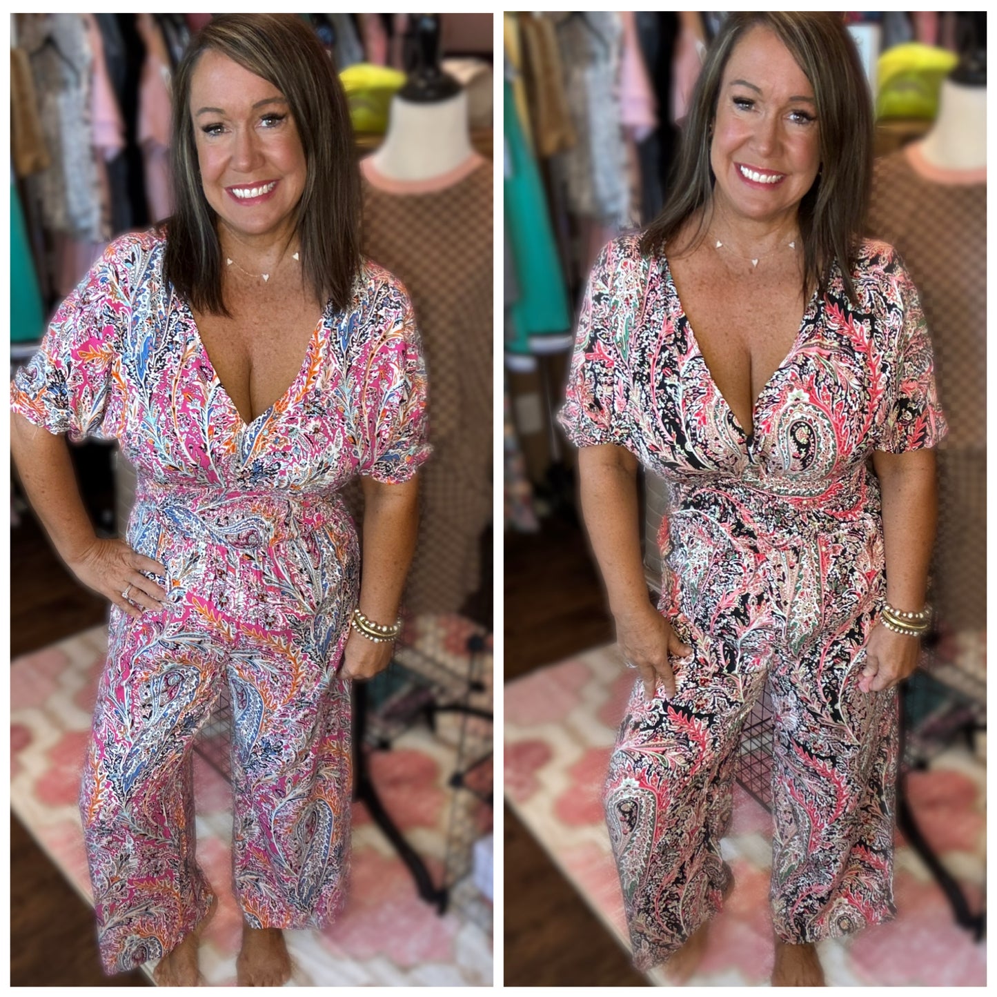 Boho Smocked Waist Jumpsuit