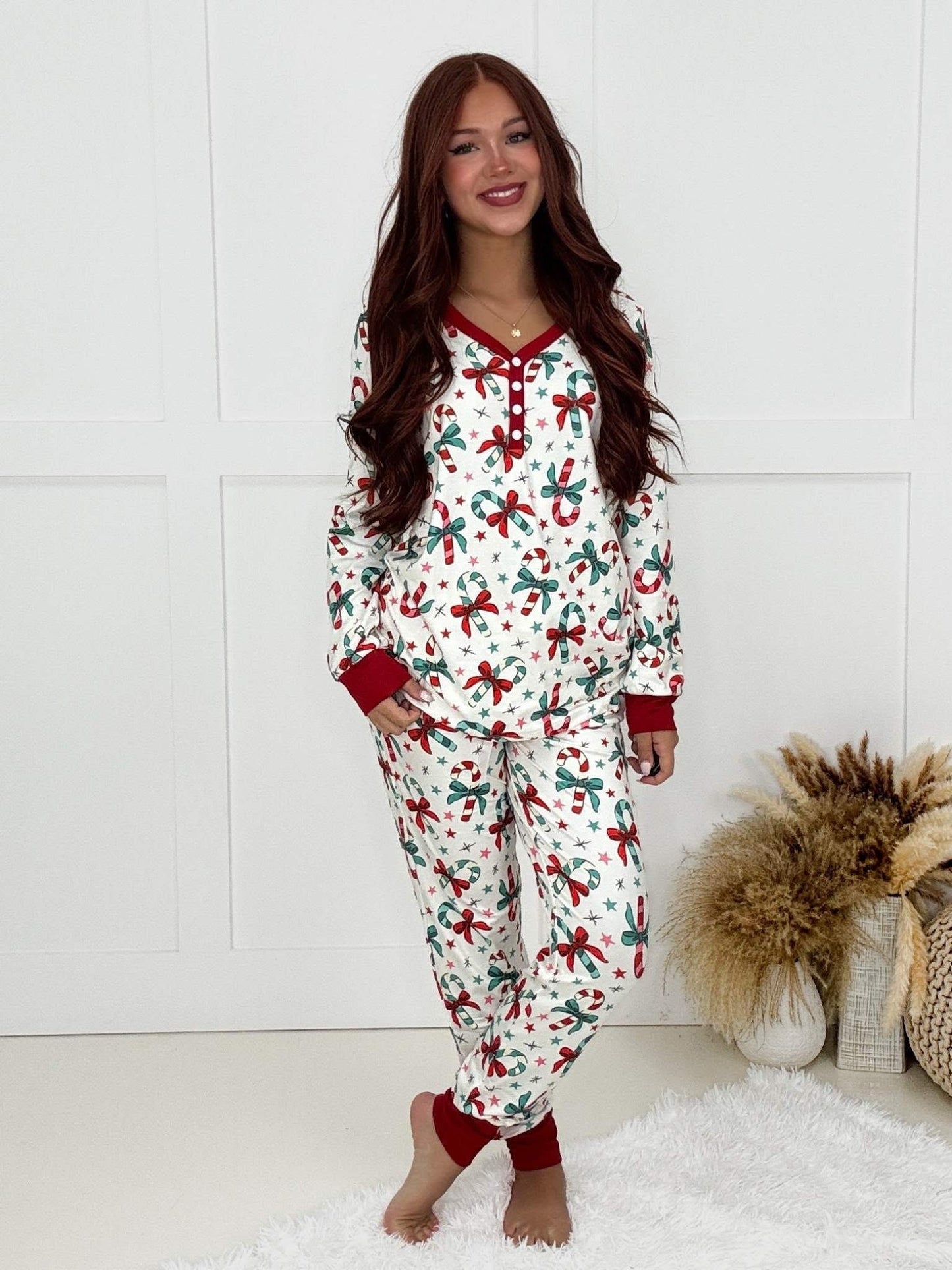 Christmas PJ Preorder - Candy Bow