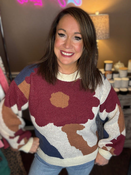 Floral Pullover Sweater