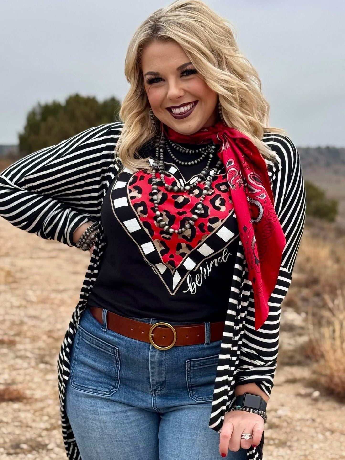 Be Kind Leopard Heart Tee