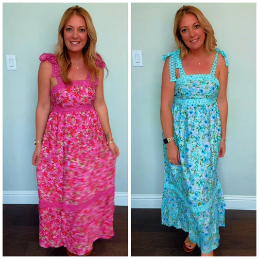 Lace Strap Maxi Dress