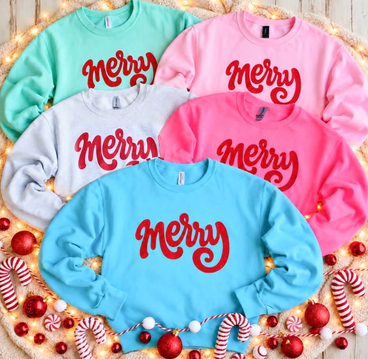 Distressed Merry Sweatshirts PREORDER