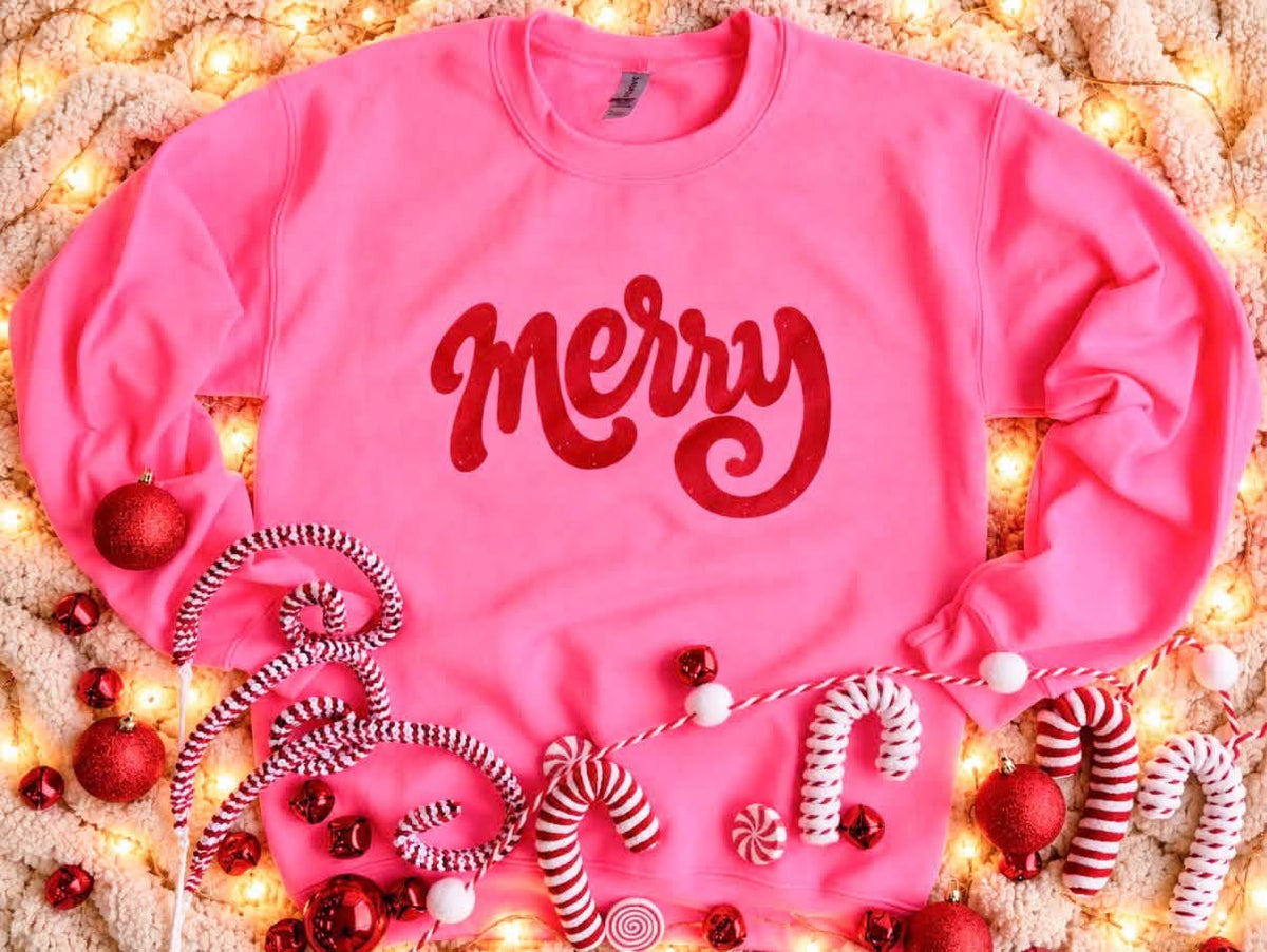 Distressed Merry Sweatshirts PREORDER