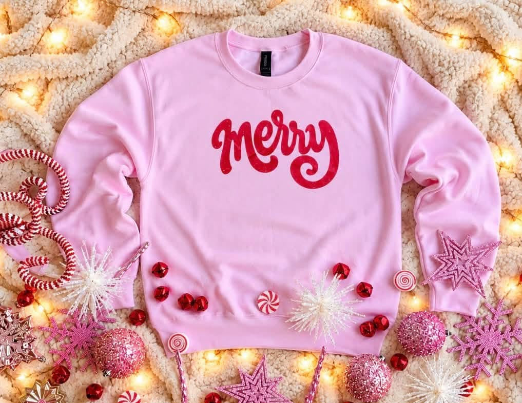 Distressed Merry Sweatshirts PREORDER