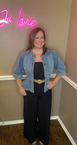 Peplum Denim Jacket