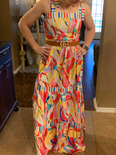 Load image into Gallery viewer, Colorful Floral Maxi Dress