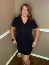 Load image into Gallery viewer, Basic V-Neck Tee Shift Dress
