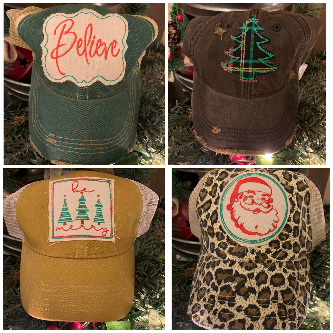 Distressed Christmas Hats