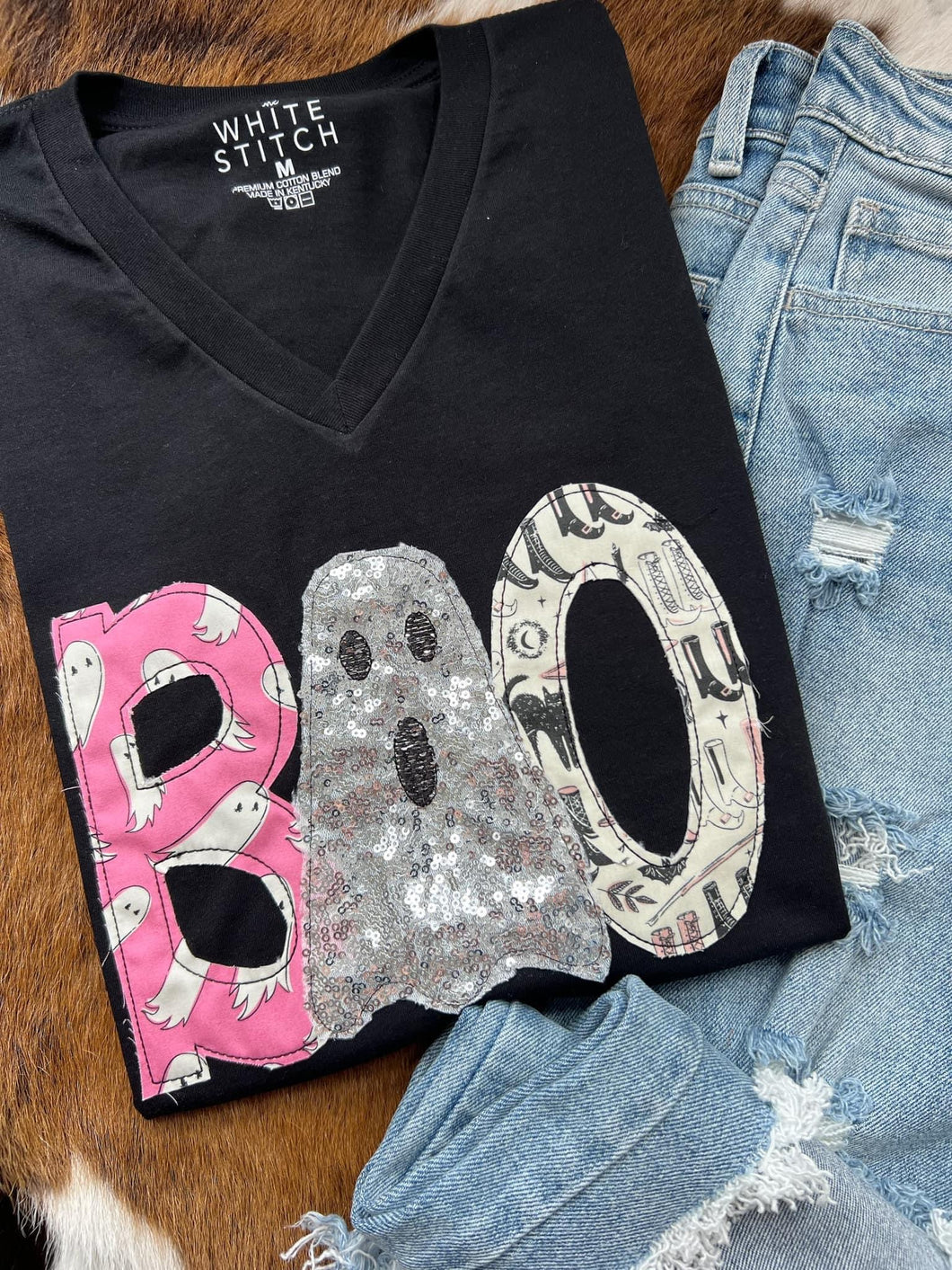 Boo Patch Sequin Tee