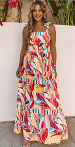 Colorful Floral Maxi Dress