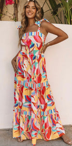 Colorful Floral Maxi Dress