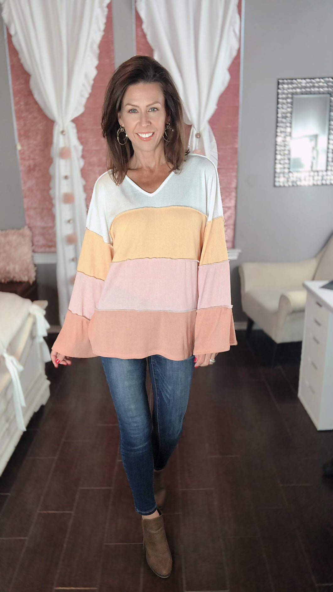 Spring Rib Knit Top