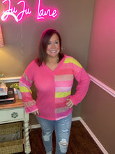 Load image into Gallery viewer, Hot Pink Striped Top